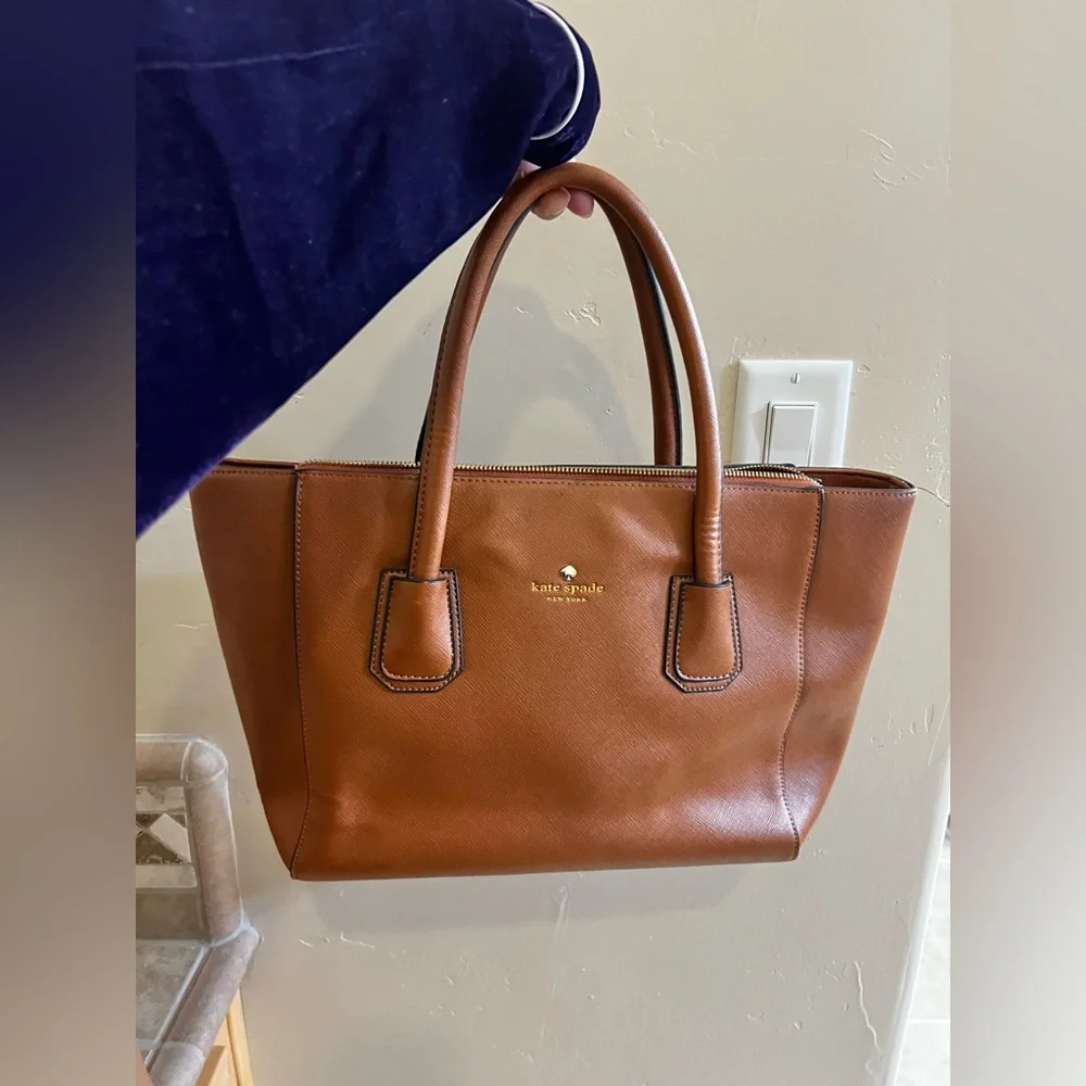 Kate Spade Tan Leather Tote - Picture 2 of 7